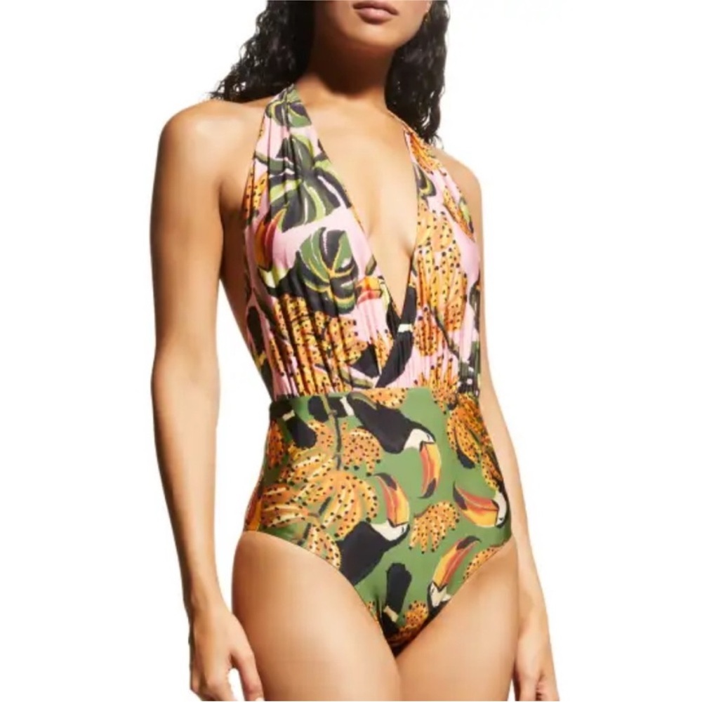 Toucananas Halter One-Piece FARM Rio Swimsuit